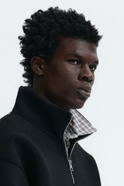 Sudadera efecto neopreno con cremallera Loose Fit - H&m фото 3