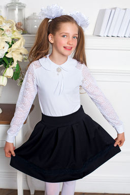 Блузка "Элегия",белый