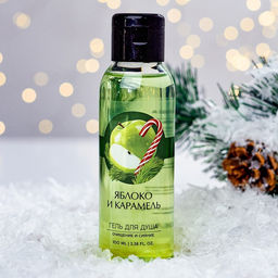 Гель для душа, 100 мл, аромат яблока и карамели, Чистое счастье  фото 3