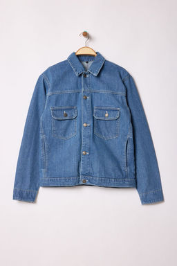 TRENDYOL MAN Mavi Unisex Regular Kot Ceket TMNSS25CE00006 - Trendyolmilla фото 6