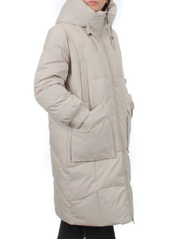 8819 BEIGE Пальто зимнее женское (холлофайбер 200 гр.)