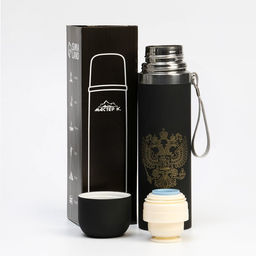 Термос Герб, 500 мл, с кружкой, 6.5?24 см