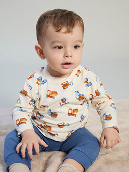 Bisiklet Yaka Erkek Bebek Ti??rt ve E?ofman Alt?