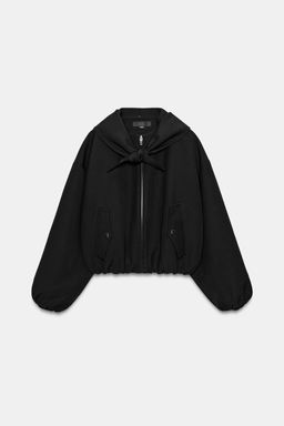 BOMBER JACKET WITH DETACHABLE SCARF - Zara фото 16
