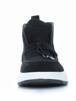 01-5281-5 BLACK Ботинки демисезонные женские (натуральная замша, байка)