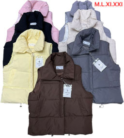 K13029 Жилет синтепоновый КОРИЧНЕВЫЙ - Brand фото 2