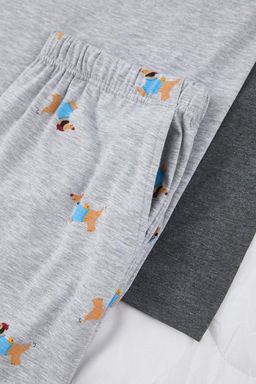 Cok Renkli Pamuklu Regular Kesim Kopek Bask?l? Reglan Kol Uzun Orme Pijama Tak?m? TMNAW26PT00047 - Trendyolmilla фото 2