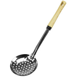 "Ясень" Шумовка из нержавеющей стали 36,8х11,4см, пластмассовая ручка (Китай)