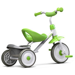 Велосипед трехколесный Rocket, колеса EVA 9"/7", цвет белый/зеленый