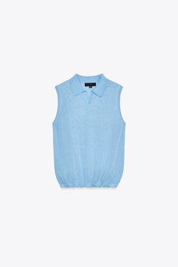 KNITTED POLO TOP - Zara фото 8