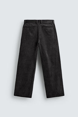 CORDUROY PLEATED TROUSERS - Zara фото 8