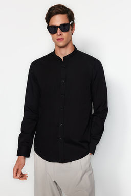 TRENDYOL MAN Premium Siyah %100 Pamuk Regular Fit Hakim Yaka Gomlek TMNAW24GO00027 - Trendyolmilla фото 4