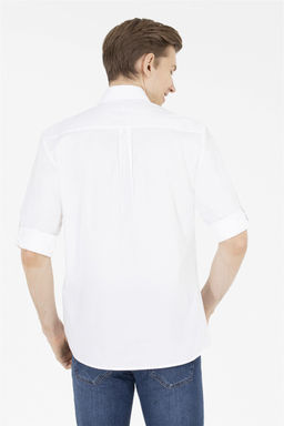U. S. Polo Assn / Мужская белая рубашка с длинным рукавом - U.s. polo assn фото 12