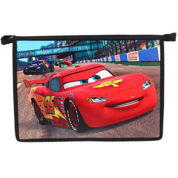 Папка д/тетрадей А4 молния сверху пластик ПМ-А4-29, Тачки