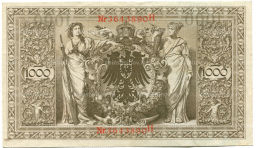 Банкнота 1000 марок 1910 года Германия