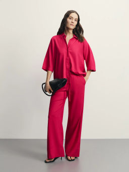 Льняная рубашка свободного кроя / Zarina фото 2