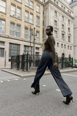 WIDE LEG TROUSERS WITH SEAMS - Zara фото 4