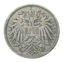 Монета 10 геллеров 1895 года Австрия