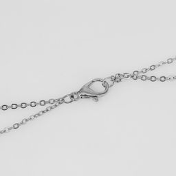 Кулон «Цепь» двойной, балерина в пышном платье, цвет белый в серебре, 52 см