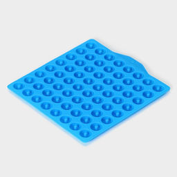 Форма для мармелада Доляна «Пончики», силикон, 21.5×20 см, 64 ячейки (d=2 см), голубая