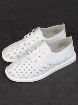 03-D7HY1-1 WHITE Полуботинки женские (натуральная кожа) - Фабричный китай фото 5