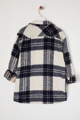 TRENDYOL MAN Ekru Unisex Oversize Fit K?sl?k Kareli Oduncu Gomlek Ceket TMNAW25GO00024 - Trendyolmilla фото 16