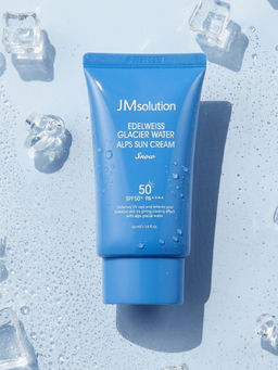 Jmsolution Охлаждающий солнцезащитный крем / Edelweiss Glacier Water Alps Moist Suncream Snow SPF50+/PA++++, 50 мл