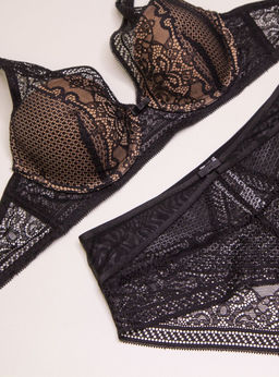 Комплект нижнего белья Indefini 318000-2051WXY черный кружевной  фото 6