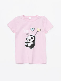 Bisiklet Yaka K?z ?ocuk Kaprili Pijama Tak?m?