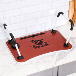 Столик - поднос для завтрака Дарим Красиво, для ноутбука, складной, белый, 60×40 см