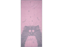 6с102.411ж1 Парочка (розовый5) Полотенце махровое 67х150см