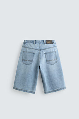 LIMITED EDITION RELAXED FIT DENIM BERMUDA SHORTS - Zara фото 7