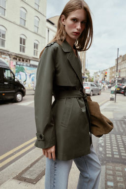 DOUBLE-BREASTED WATER REPELLENT WINDPROOF TRENCH COAT - Zara фото 8