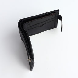 Портмоне мужское «Бадр», на кнопке, отдел для карт, монет, чёрное