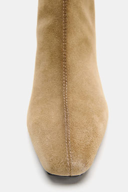 SPLIT SUEDE STILETTO HEEL ANKLE BOOTS - Zara фото 12