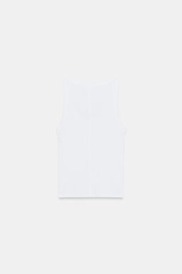 RIB SLEEVELESS TOP - Zara фото 3