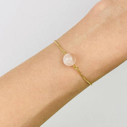 Браслет регулиреумый с Морганитом от 16 см