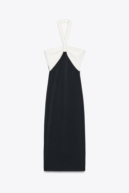 STRETCH MIDI DRESS WITH TIE - Zara фото 7