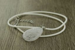 Кулон "Дивия" капля, кварц белый матовый