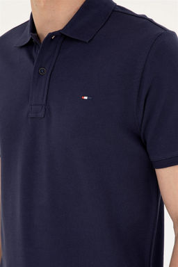 U. S. Polo Assn / Мужская темно-синяя базовая футболка - U.s. polo assn фото 7