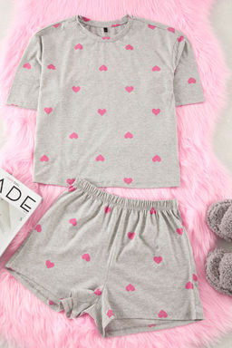 Trendyolmilla Pembe %100 Pamuklu Kalpli Sortlu Orme Pijama Tak?m? THMSS24PT00029 фото 5