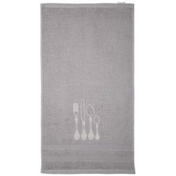 ПОЛОТЕНЦЕ ФУРШЕТ,40х70СМ. МАХРА,СЕРЫЙ,ВЫШИВКА,100 - Lefard фото 2