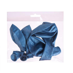 Шар латексный 12" «Зеркальные шары», хром, набор 5 шт., цвет синий