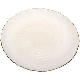 Тарелка стеклянная "Фьюжн" 32см перламутр