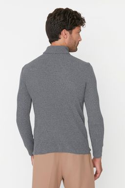 Fume Slim Fit Pamuklu Couple/Cift Bal?kc? Yaka Fitilli Orgu Kazak TMNAW20MG0031