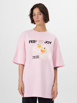 Футболка Mark Formelle женская розовая с печатью хлопок