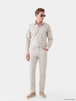 Рубашка Slim Fit мужская с рельефной текстурой