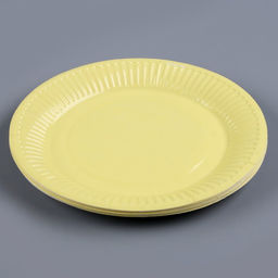 Цена за 10 шт. Тарелка бумажная Банановый, однотонная, 18 см - Страна карнавалия фото 7