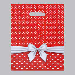 Цена за 50 шт. Пакет «Скарлетт», полиэтиленовый с вырубной ручкой, 35 мкм, 30×38 см