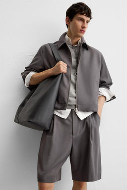 PLEATED RELAXED FIT BERMUDA SHORTS - Zara фото 15